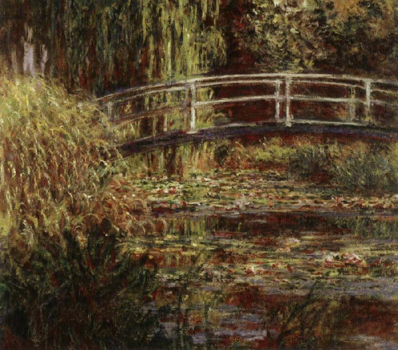 Claude Monet Water Lily Pool,Harmony in Pink oil painting picture